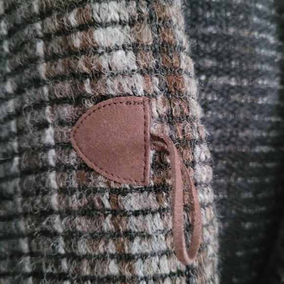 Sitka | Raw Cotton Brown Striped Toggle Front Jacket - M - Picture 8 of 14